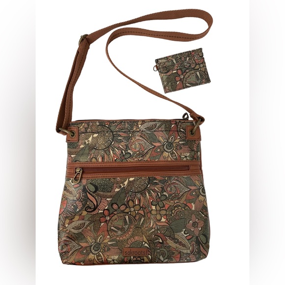 Sakroots Artist Circle Flat Crossbody with Credit Card Holder EUC - Picture 2 of 13